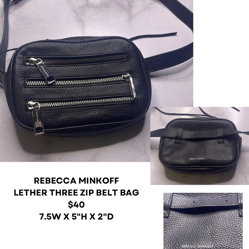 Rebecca Minkoff Black Leather Belt Bag